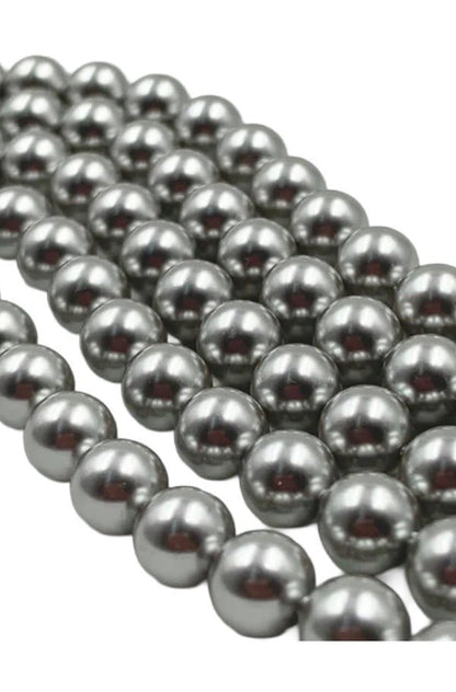 Austria Swarovski Crystal Light Grey Pearl Beads 5810 Round 6mm 8mm - BeadsBoatInc