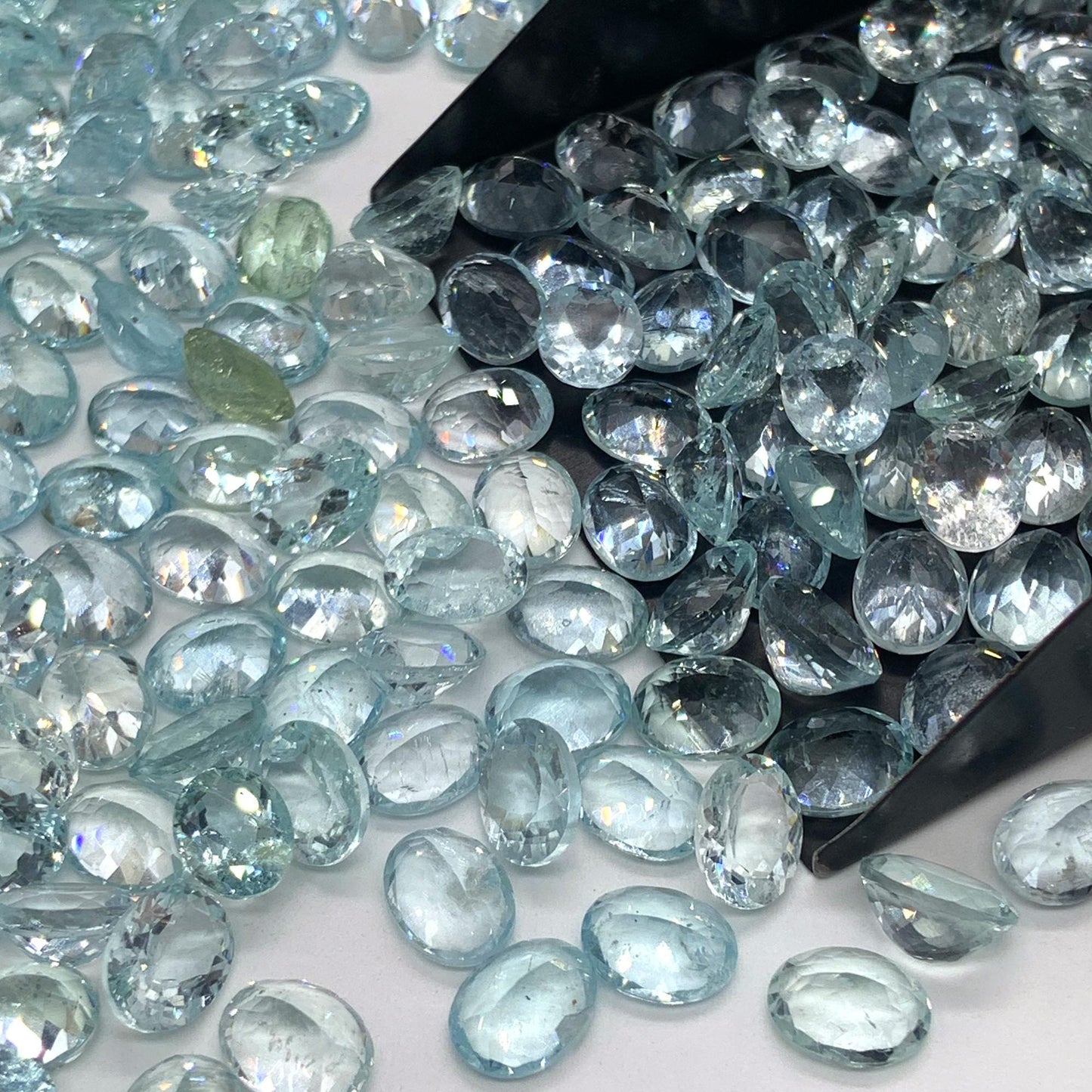 Natural Aquamarine Faceted Cut Gemstone Oval Shape Cabochon Aquamarine Cut for jewelry making Semi Precious Aquamarine CutStone gift for her