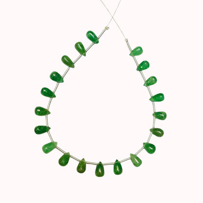 Natural Tsavorite Garnet Drop Beads Tsavorite Smooth Drop Shape Gemstone Beads, Tsavorite Green Garnet Gemstone SKU - BBI718
