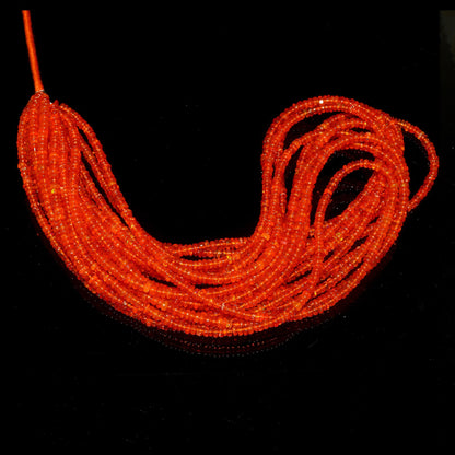 Natural Orange Ethiopian Opal Smooth Rondelle Beads