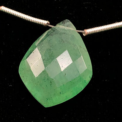 12pc Green Strawberry Quartz FACETED Shield Shape Drops Natural Gemstone Briolette Face Drill Beads | Beads For Jewelry | Wholesale Gemstone