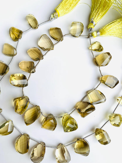 Natural Bear Quartz Faceted Free form shape tumble Gemstone Side Drill Beads Uneven Shape Nugget beads for jewelry making gift for her