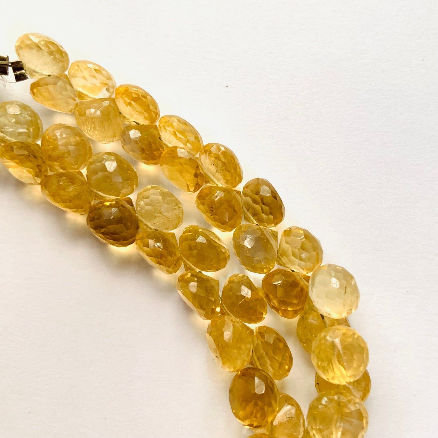 Natural Citrine Faceted Onion Beads 7mm | 8 Inch Strand Wholesale Gemstone