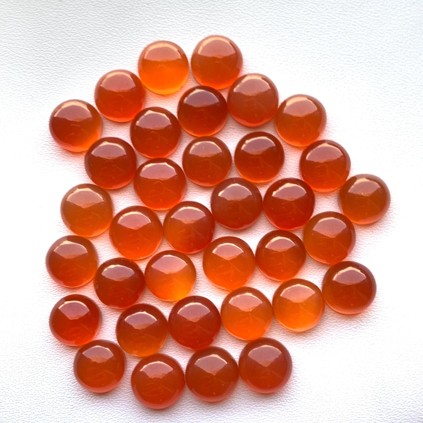 Natural Carnelian Smooth Round Gemstone Cabochon, CALIBRATED Loose Stone Cab, Round Jewelry Making Cabochon Semi Precious Cabochon for rings