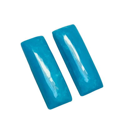 1 Pair Howlite Turquoise Smooth Long Rectangle Shape Gemstone, Size 6X18mm, Matching Pair Briolette, Earring Making Gemstone , SKU - BBI980