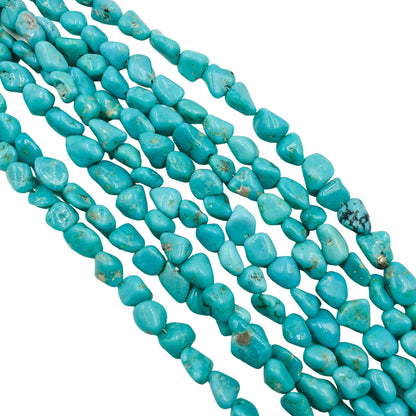 Natural Arizona Turquoise Smooth Nugget Tumble Beads