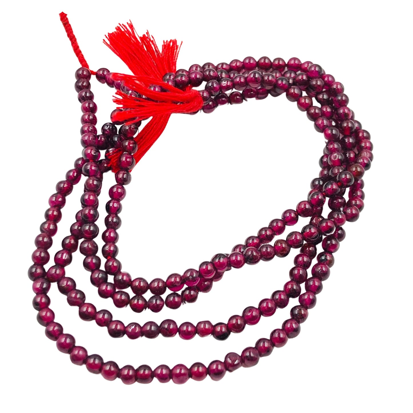 AAA Quality Natural Red Garnet Round Gemstone Beads , Smooth Round Balls Beads , Strand 13 inch , Size 3mm , Red Garnet ! SKU - BBI511