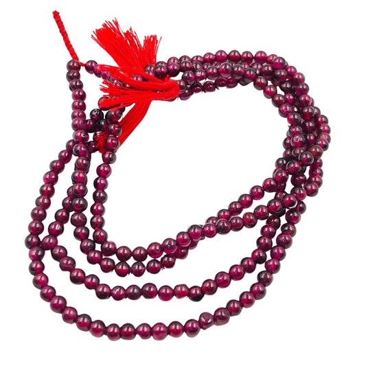 AAA Quality Natural Red Garnet Round Gemstone Beads , Smooth Round Balls Beads , Strand 13 inch , Size 3mm , Red Garnet ! SKU - BBI511