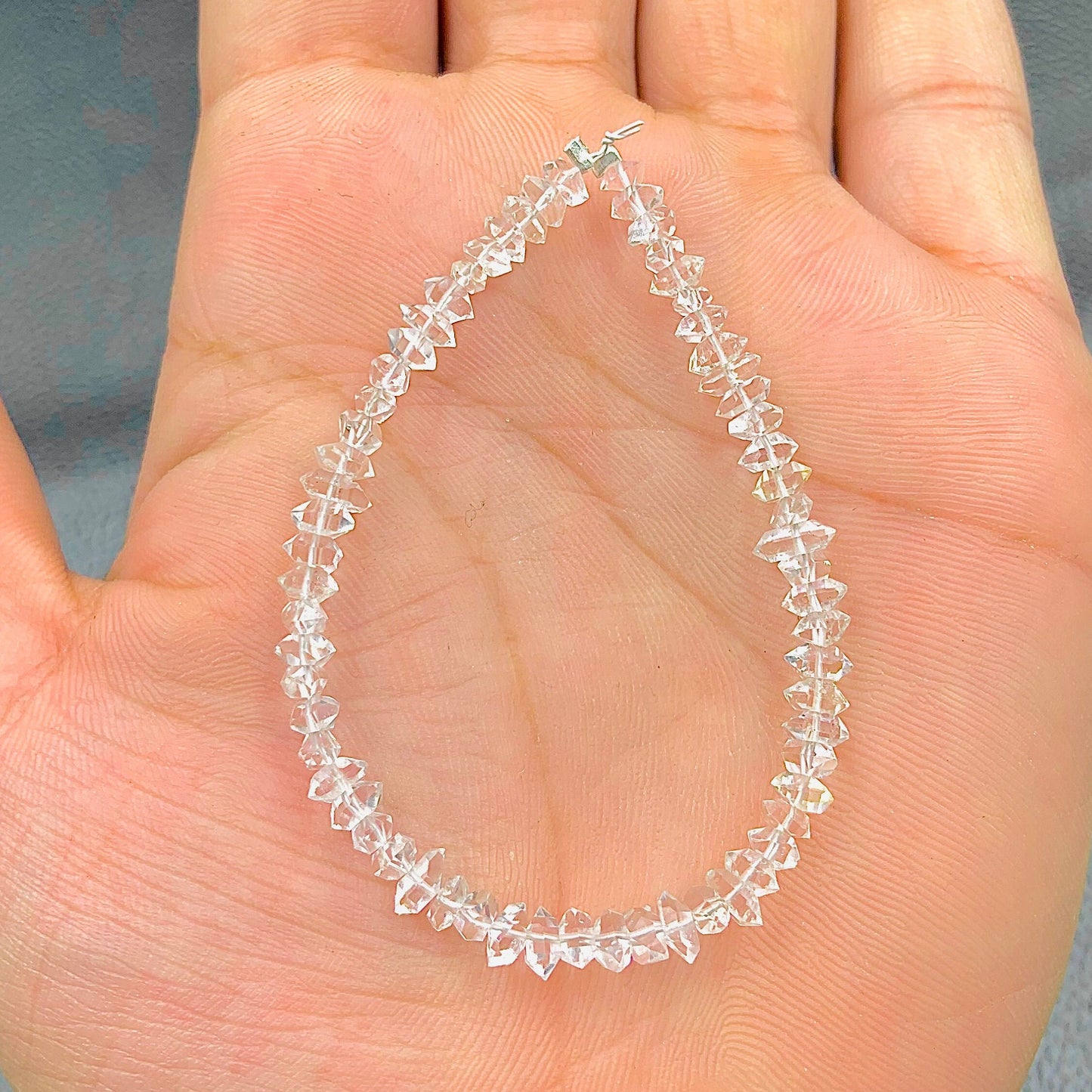 Clear White Herkimer Diamond Quartz Nuggets, Natural Double Terminated Clear Quartz Crystals- Small Herkimer Rough Stone SKU- BBI860