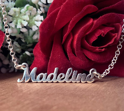 Custom Name Necklace - Silver Gold Plated Personalized 925 Jewelry Gift