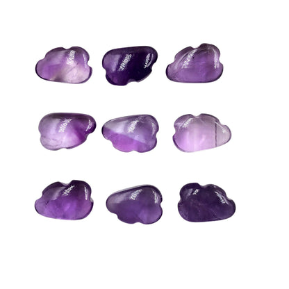2 Pieces Natural Amethyst Cloud Gemstone , Smooth Cloud Shape Briolette, Size 8x12mm, Hand Carved Gemstone , Jewelry Supplies , SKU -BBI1121