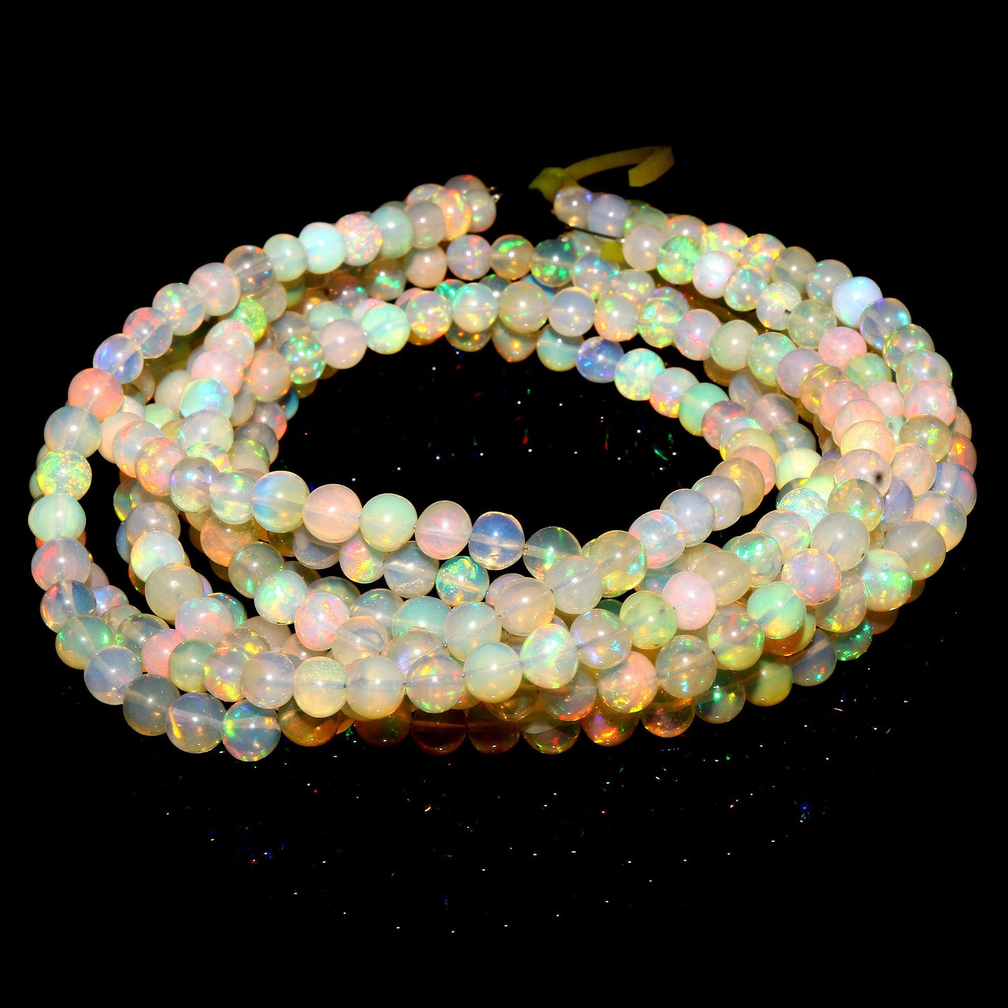 AAA Ethiopian Opal Smooth Round Beads 4mm–6mm