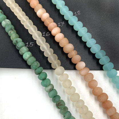 Natural Mix Gemstone Smooth Roundel Beads, Round Shape Loose Beads, Jewelry beads for making Necklace Size 6.5mm to 7.5mm 8 Inch Strand
