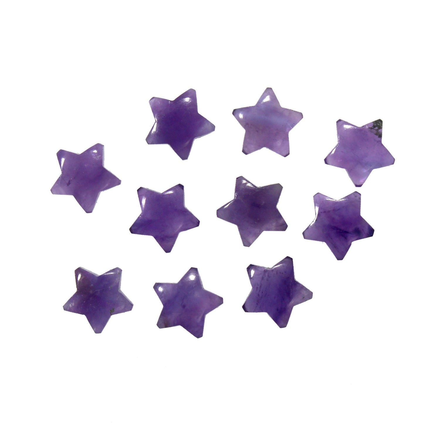 10 pcs Natural Amethyst Smooth Star Gemstone Beads, 15mm Carved Star shape jewelry , Amethyst Gemstone Jewelry BBI112