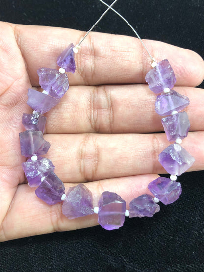 Natural Amethyst Gemstone Beads - Cluster Rough Healing Crystal Gemstone