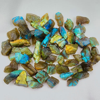 Natural Labradorite Multi Flashy Raw labradorite rough gemstone unshaped multi labradorite rough Size : 1" to 2" INCHES BBI1049