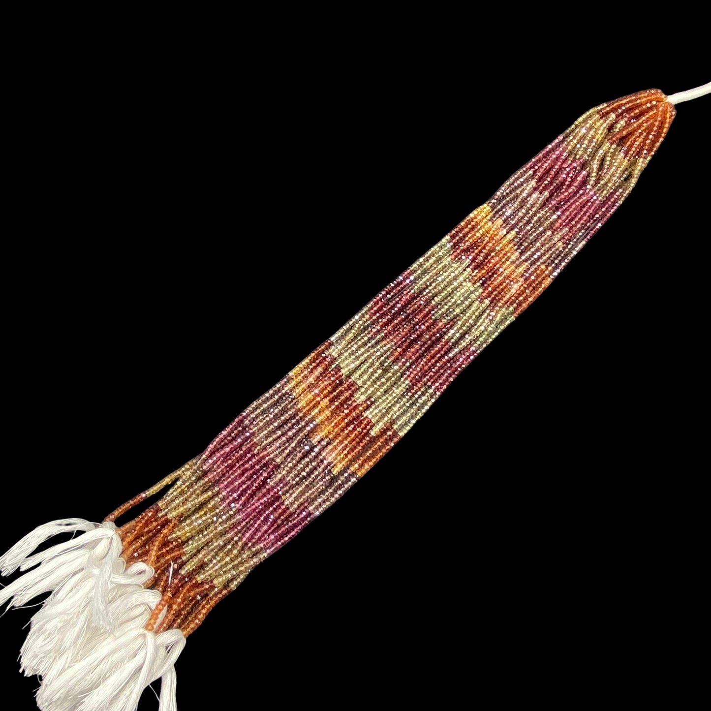 AAA+ Tundra Sapphire Faceted Rondelle Beads | 13 Inch Strand