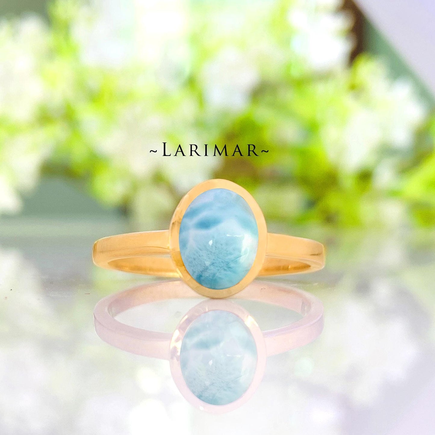 925 Sterling Silver Multi Gemstone Ring - Larimar, Turquoise, Aquamarine, Labradorite