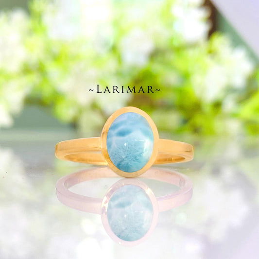 925 Sterling Silver Multi Gemstone Ring - Larimar, Turquoise, Aquamarine, Labradorite