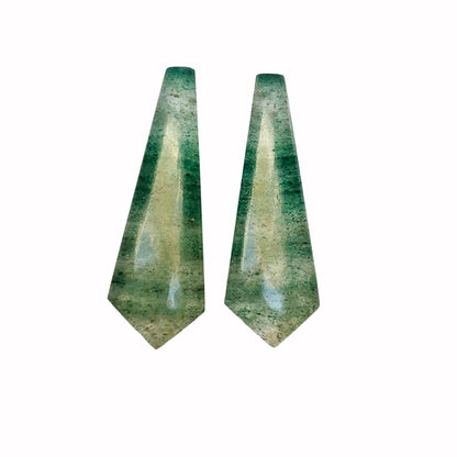 Natural Green Strawberry Long Kite Shape Gemstone, Matching Pair Briolette, Earring making gemstone, Size 11mm X 33mm