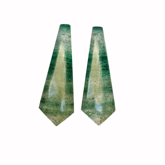Natural Green Strawberry Long Kite Shape Gemstone, Matching Pair Briolette, Earring making gemstone, Size 11mm X 33mm