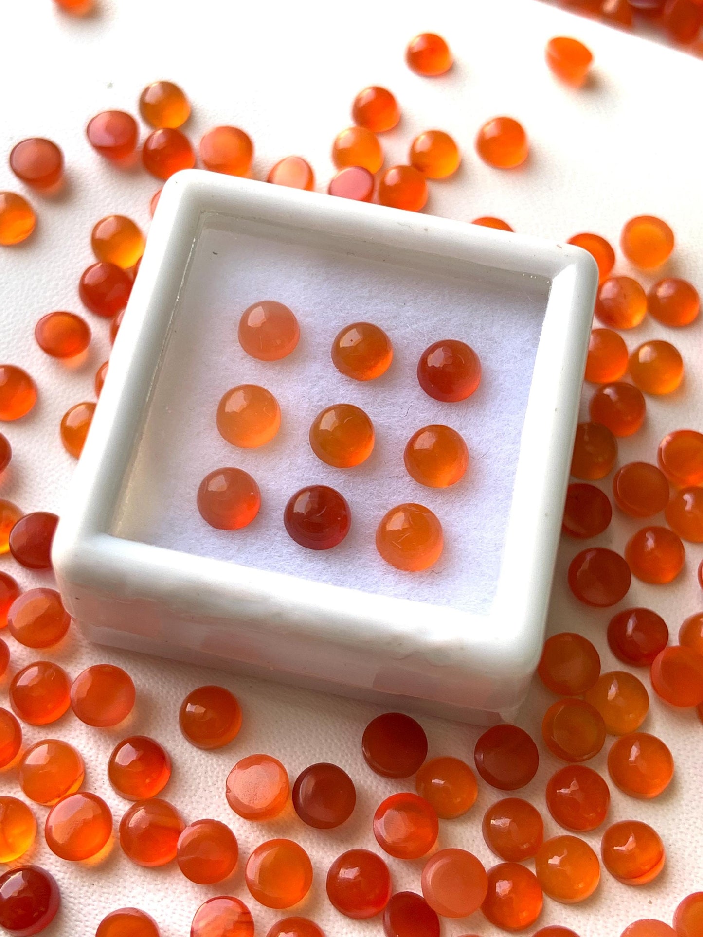 Natural Carnelian Smooth Round Gemstone Cabochon, CALIBRATED Loose Stone Cab, Round Jewelry Making Cabochons Semi Precious Cabochon