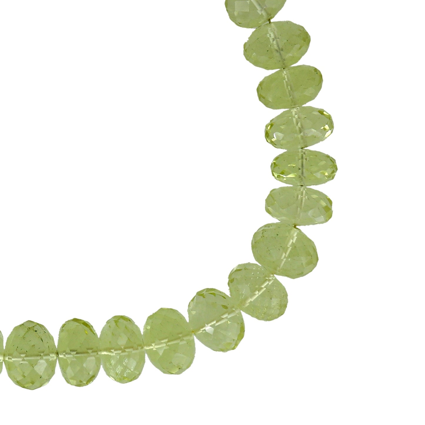AAA+ Natural 13mm yellow Lemon Quartz Necklace, Rondelle Faceted Quartz Gemstone Beads Necklace, Gift For Sister
