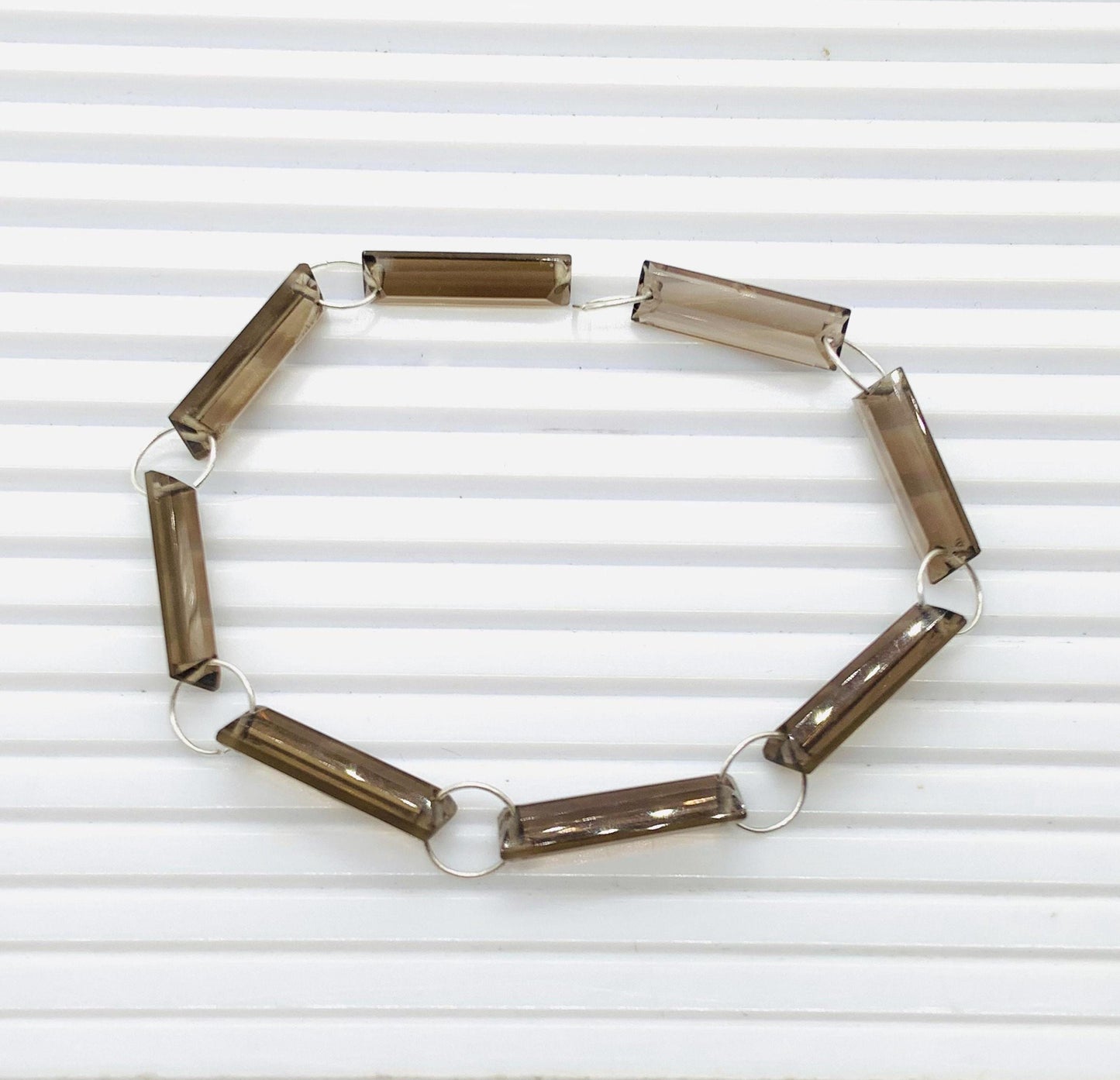 10 Pieces Natural Smoky Quartz Baguette Step cut Faceted Gemstone beads Size 20X6X4mm Gift for her and jewelry making Both Side face Drill
