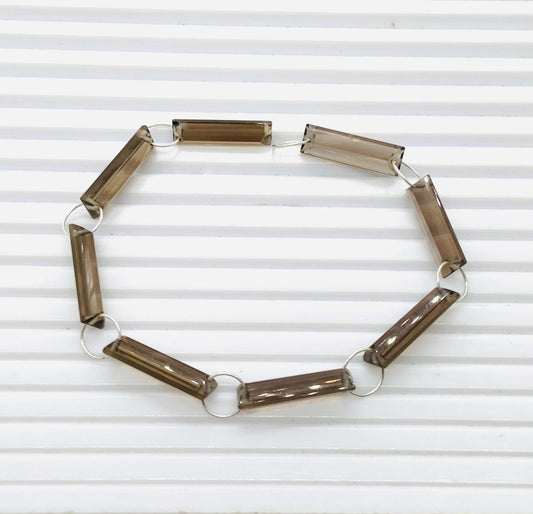 10 Pieces Natural Smoky Quartz Baguette Step cut Faceted Gemstone beads Size 20X6X4mm Gift for her and jewelry making Both Side face Drill