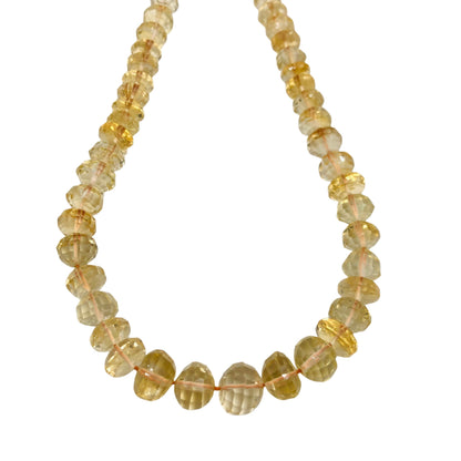 AAA Natural Citrine Faceted Rondelle Beads 6–8mm | Hand Cut Gemstone Rondelles