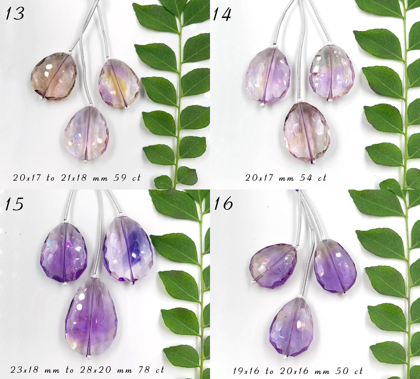Natural Amethyst and Ametrine Faceted Free Form shape gemstone beads Straight drilled Free Form beads for jewelry making gift for her