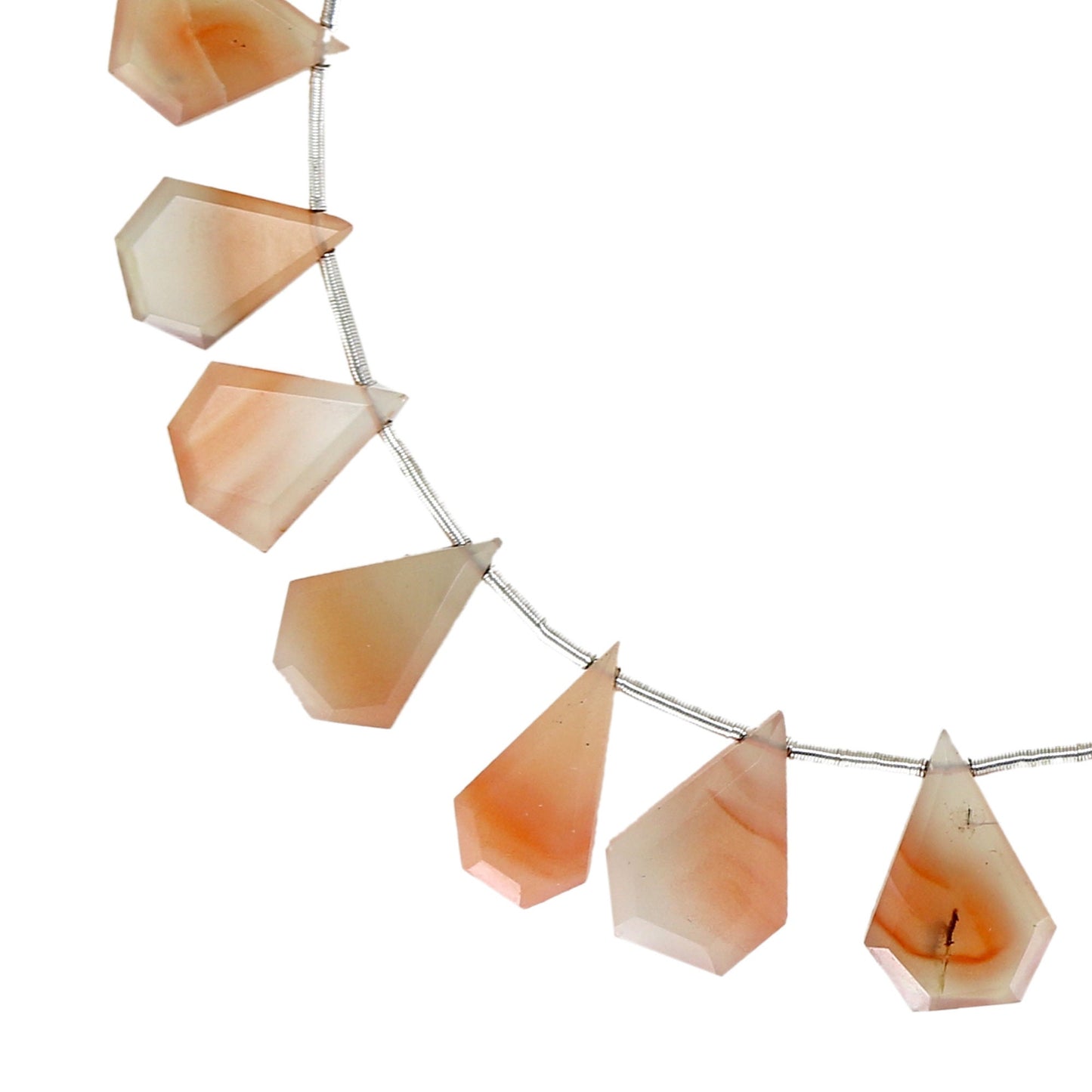 Montana Agate Faceted Step Cut Nugget Beads