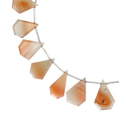 Montana Agate Faceted Step Cut Nugget Beads