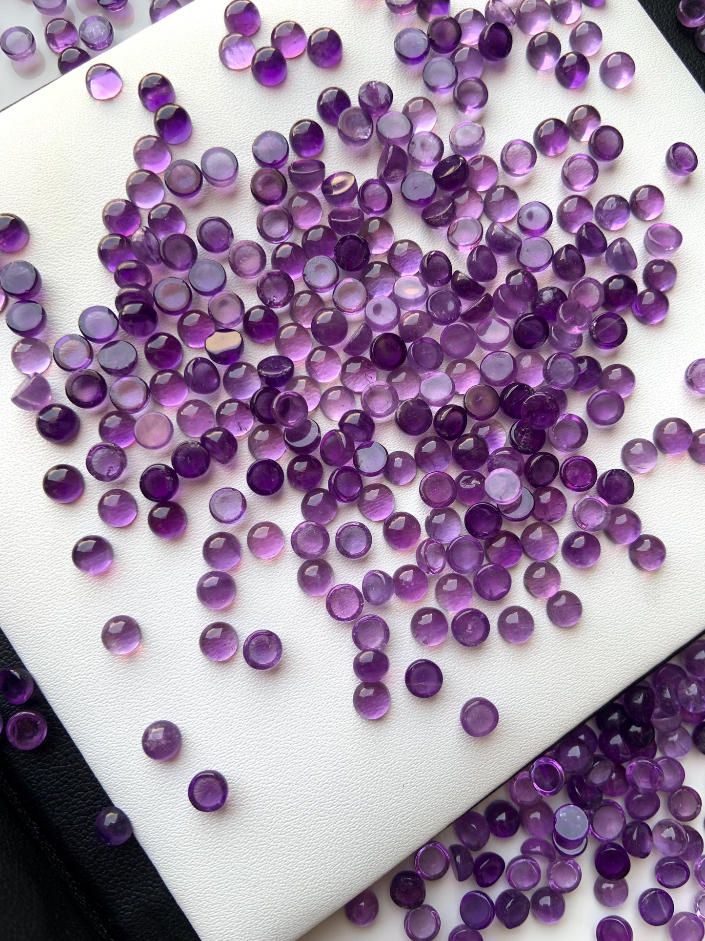 Natural Amethyst Smooth Round Gemstone Cabochon, CALIBRATED Loose Stone Cab, Round Jewelry Making Cabochons Semi Precious Cabochon for ring