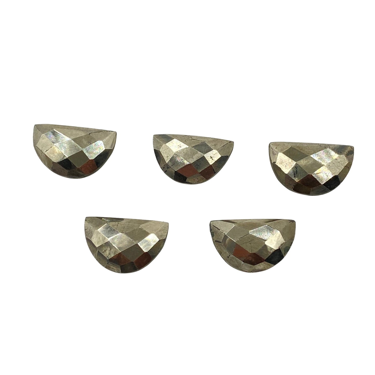 2 Pieces Natural Pyrite , Half Moon D - Shape gemstone, Earring Components natural gemstone, Half moon gemstone, size 10x16mm
