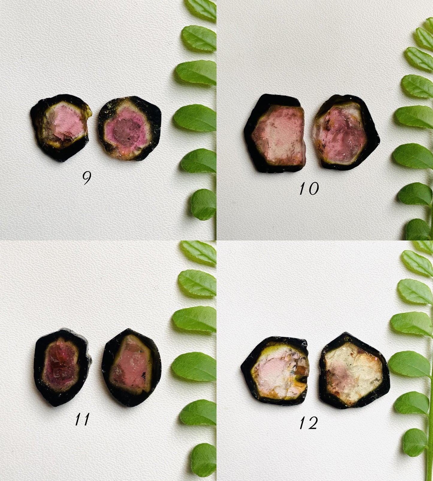 Natural Watermelon Tourmaline Pair Slices Gemstone Tourmaline Pair Gemstone, Bio color tourmaline Earring making slices Semi Precious Slices