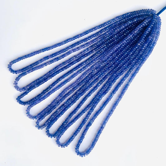 AAA Quality 16 Inch Natural Tanzanite Smooth Rondelle Beads | Jewelry Making