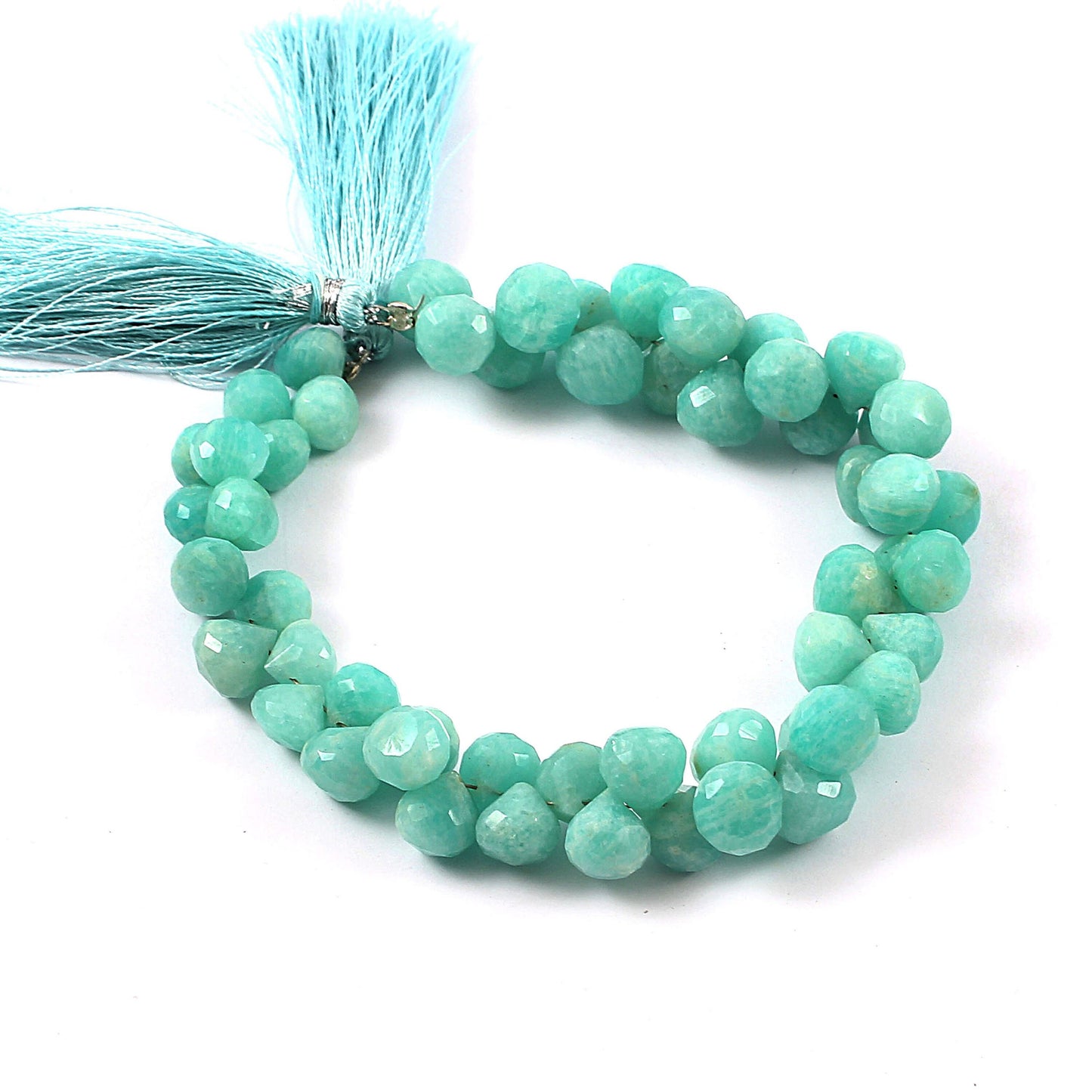 7x8-8.5x9mm Beautiful Amazonite Onion Shape Natural Gemstone Beads Necklace, Handmade Faceted Amazonite Necklace For Bridesmaid Gift BBI894