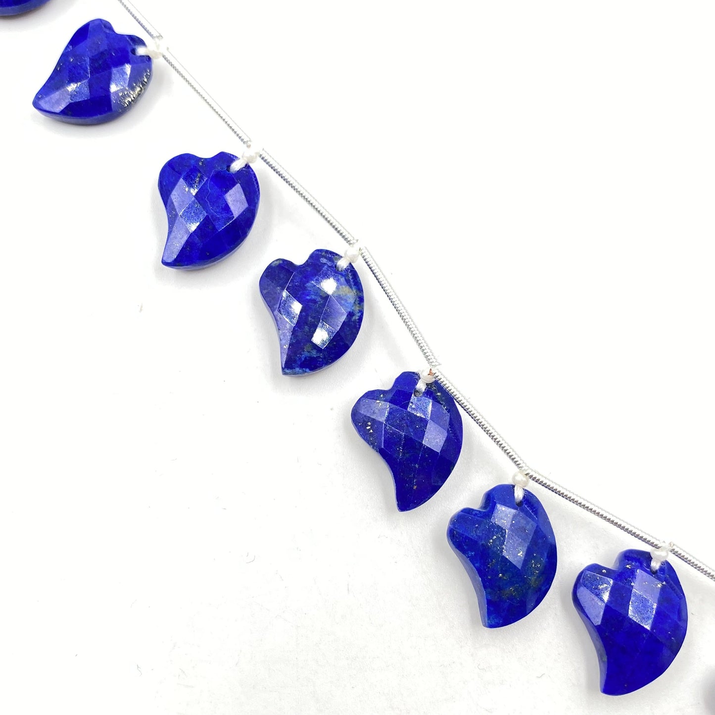AAA Lapis Lazuli Carved Mango Briolette Beads – Faceted Face Drill Gemstones