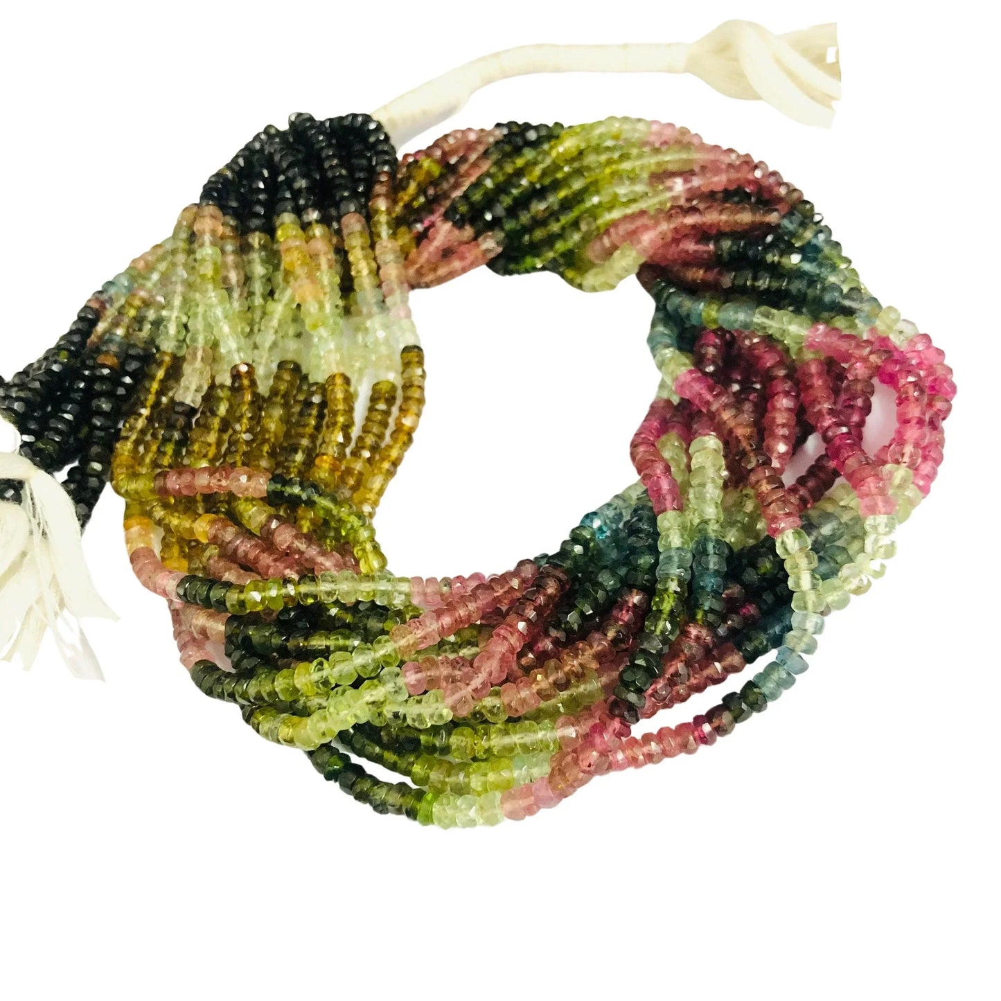Multi-color natural gemstone bead strands, faceted round, for jewelry making