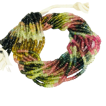 Multi-color natural gemstone bead strands, faceted round, for jewelry making