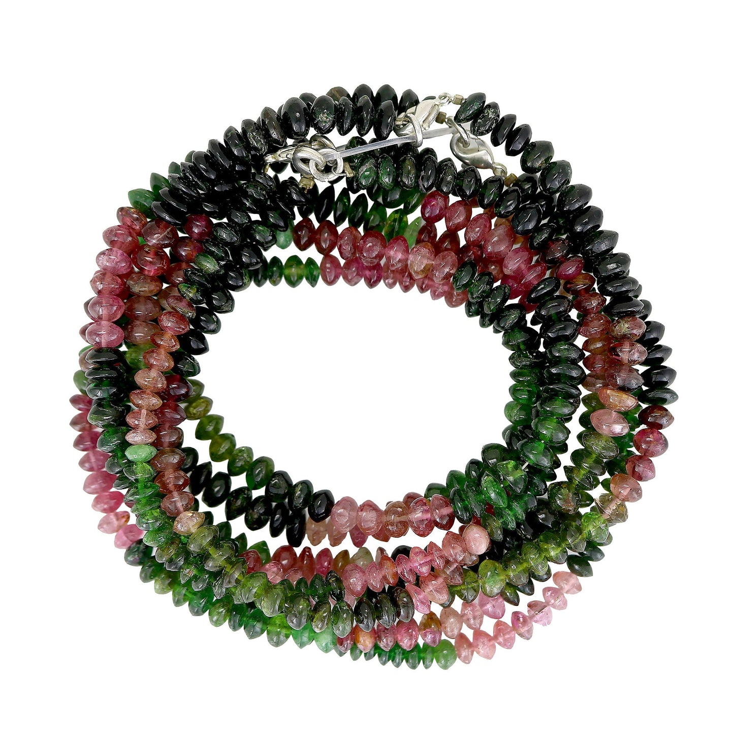 Natural Multi Tourmaline Bicone Beads 15 Inch 5mm Faceted