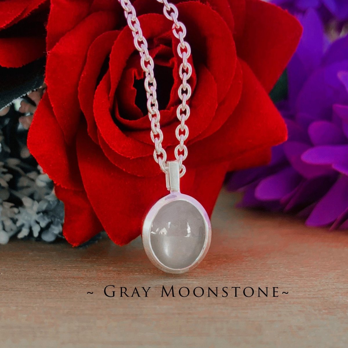 Choose Your Gemstone Necklace - Larimar Turquoise Aquamarine Rose Quartz Moonstone Amazonite Silver Pendants - BeadsBoatInc
