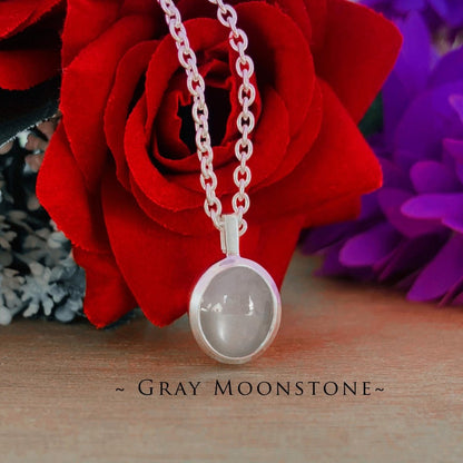 Choose Your Gemstone Necklace - Larimar Turquoise Aquamarine Rose Quartz Moonstone Amazonite Silver Pendants - BeadsBoatInc