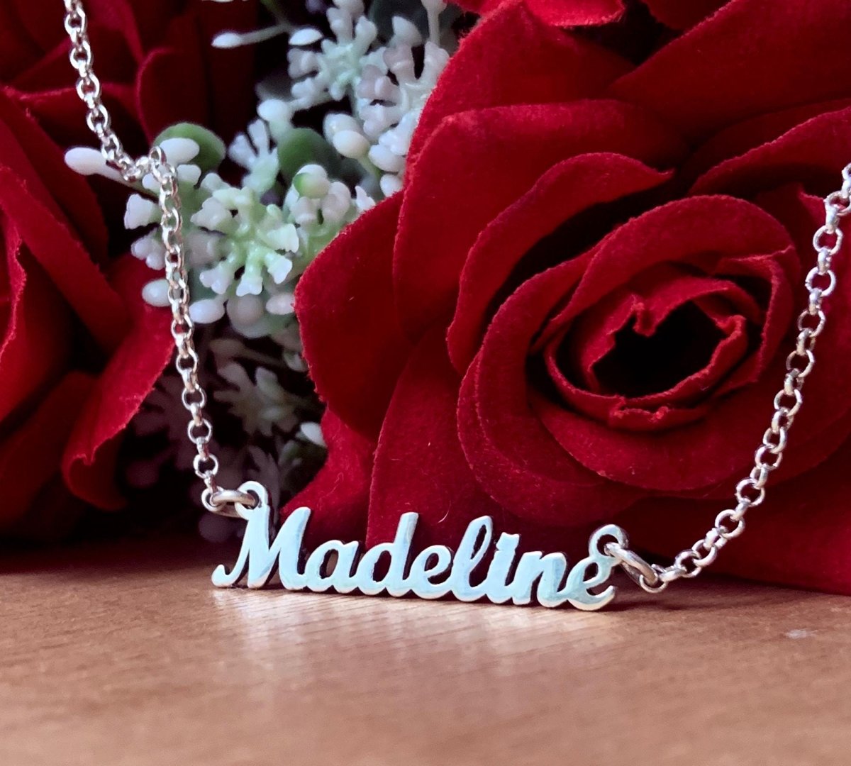 Custom Name Necklace - Silver Gold Plated Personalized 925 Jewelry Gift - BeadsBoatInc