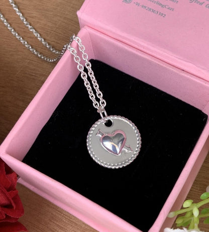 Custom Name Necklace with Heart Pendant – Silver & Gold Vermeil Gift for Her - BeadsBoatInc