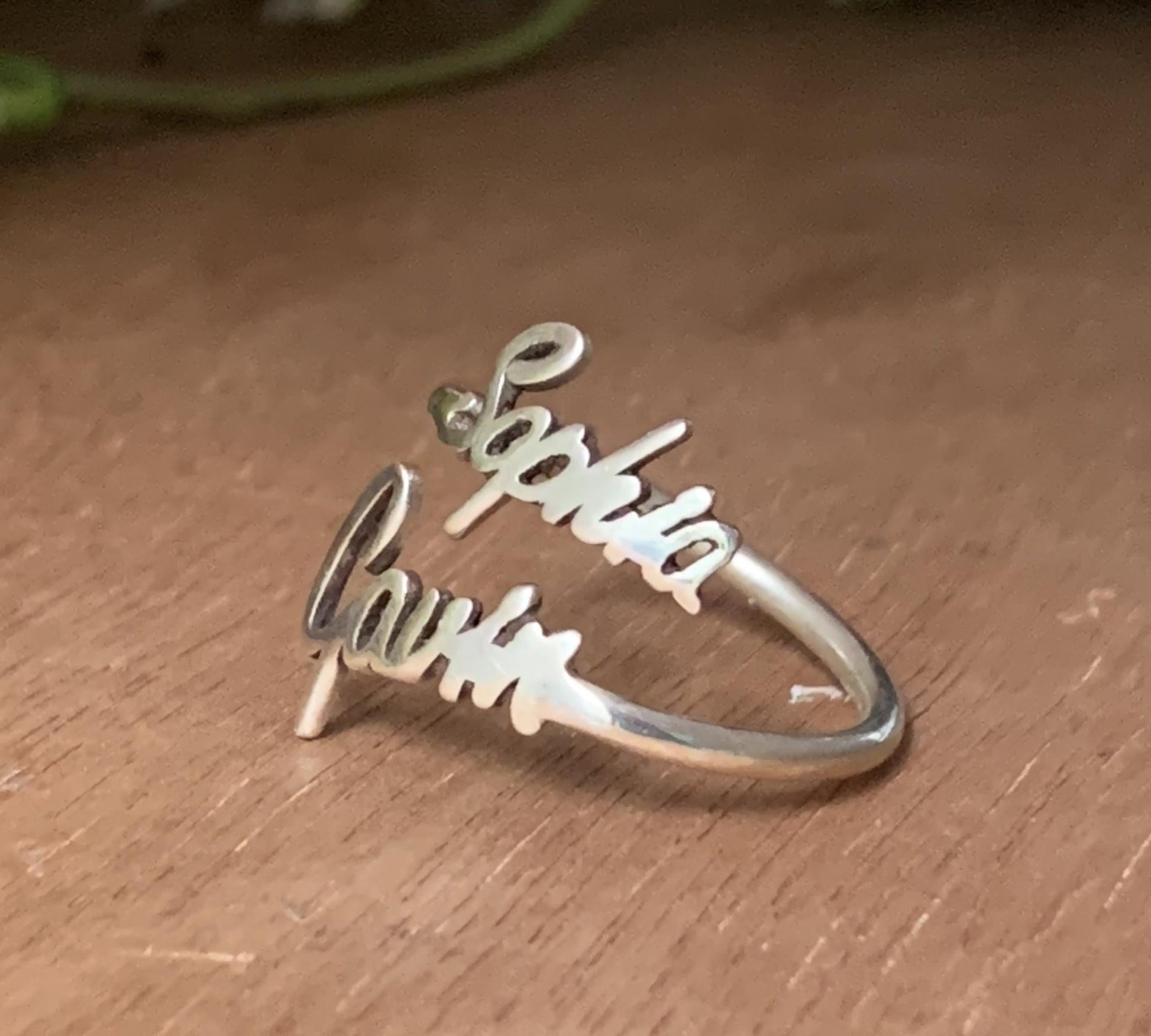 Custom Two Name Ring – Personalized Stacking Ring in Silver, Gold & Rose Gold - BeadsBoatInc