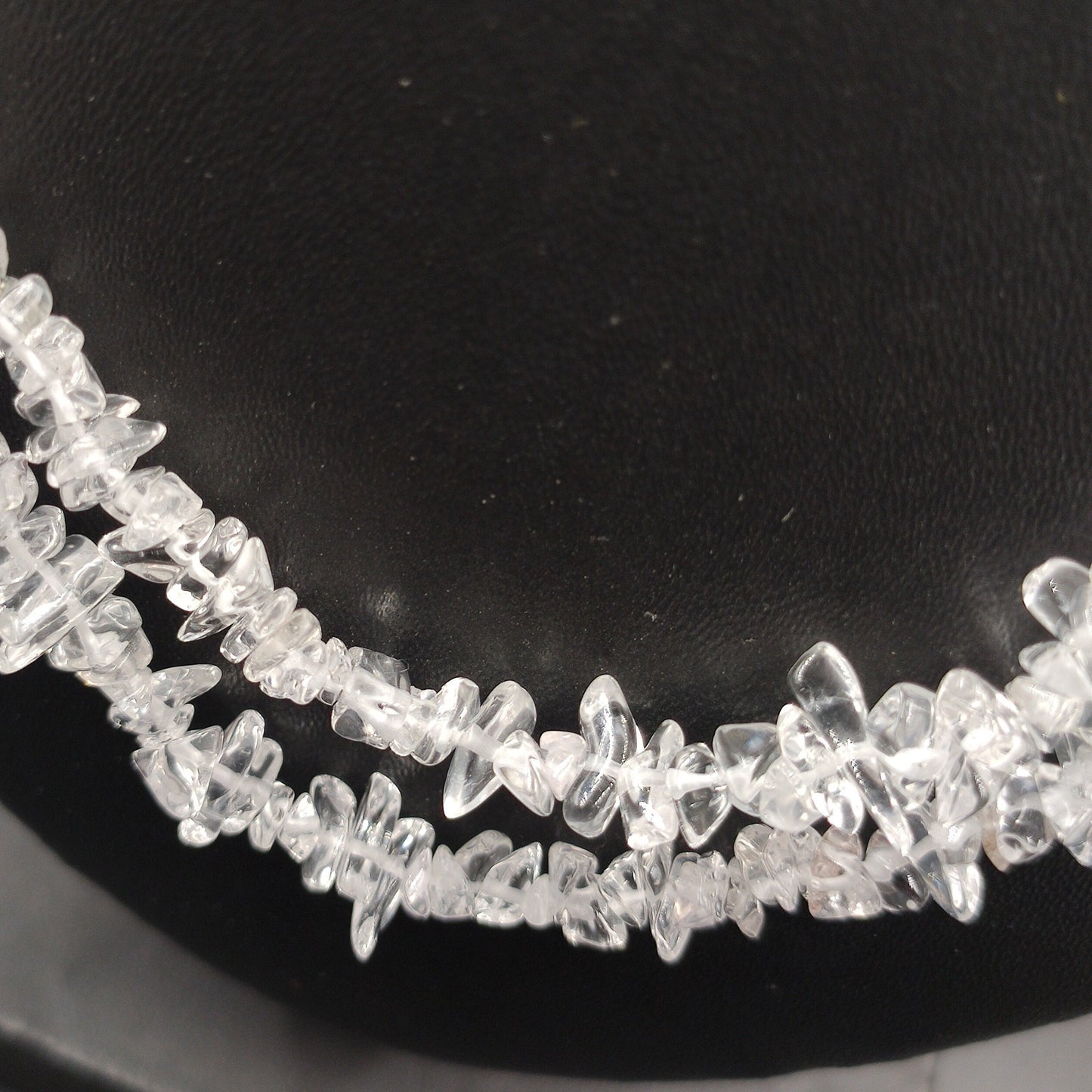 Natural Clear Crystal Quartz Smooth Uncut Chips Raw Gemstone Beads, 34" Inches Strand, White Crystal Uncut For Jewelry,  SKU- BBI704