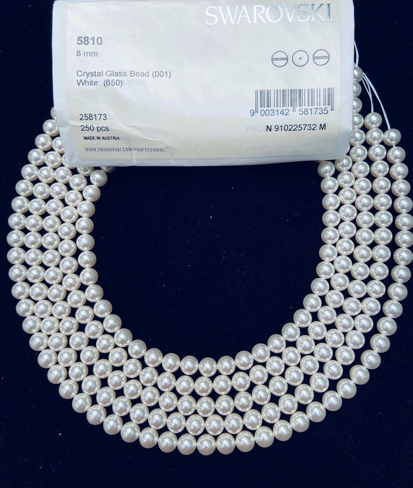 Natural Crystal White Swarovski Pearl Beads 2mm–12mm