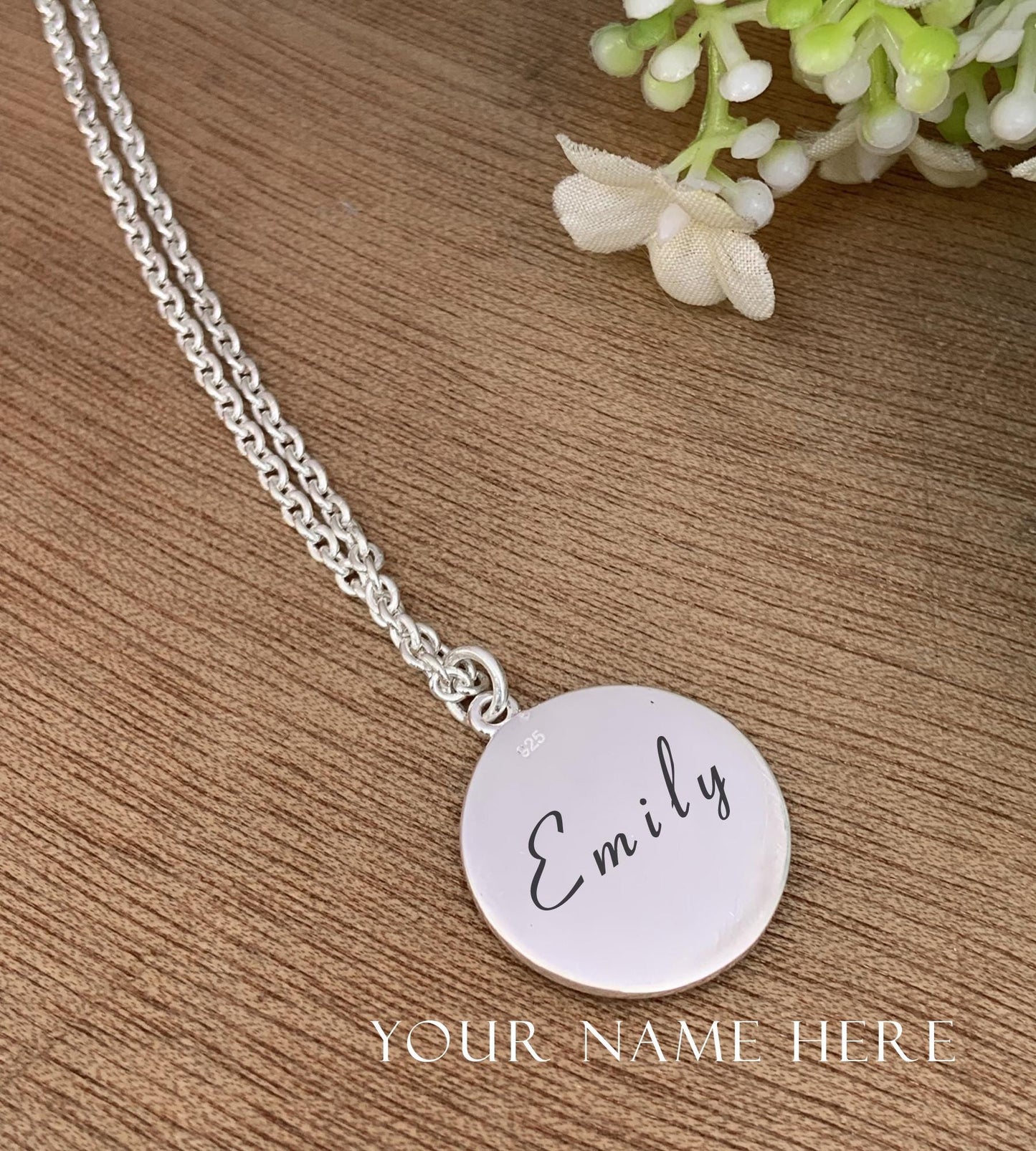 Personalized Name Necklace with Heart Pendant – Silver & Gold Jewelry Gift for Her